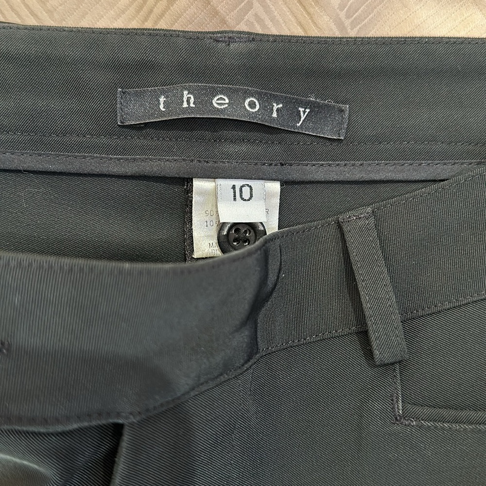Theory brand black trousers. Size 10 - Picture 4 of 5